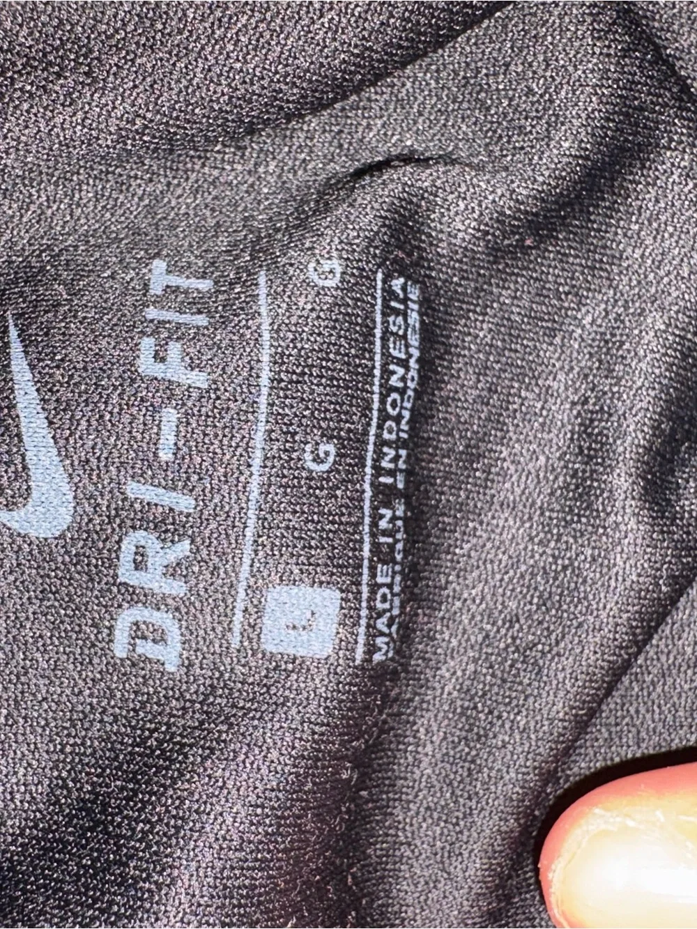 Nike Black Dri-FIT Performance Tee with White Logo